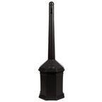 Commercial Zone 710301 Smoker’s Outpost Site Saver Cigarette Receptacle, Black, Plastic, 5 Quart