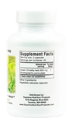 Supreme Nutrition Andrographis, 90 Pure Green Chiretta Vegetarian Capsules