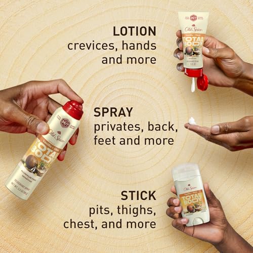 Old Spice Whole Body Deodorant for Men, Total Body Deodorant, Vanilla + Shea, Aluminum Free Deodorant Cream for 24/7 Freshness // Dermatologist Tested Whole Body Deodorant, 3.0 oz