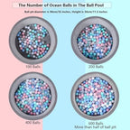 MoonxHome Ball Pit Balls for Toddlers, BPA Free Crush Proof Plastic Toy Balls for Ball Pit, Children's Pool Water Toys, Macaron Ocean Balls for Play Tent 2.15 Inch Pack of 100…