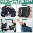 Aurosports 10x25 Binoculars for Adults and Kids, Large View Compact Binoculars with Low Light Vision, Easy Focus Small Binocular for Bird Watching Outdoor Travel Sightseeing Concert Hunting Hiking