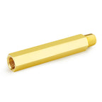 GASHER 2PCS 100mm Extension Brass Pipe Fitting, 3/8" NPT Female to 3/8" NPT Male Pipe Hex Bushing Adapter Converter Adapter