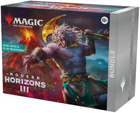 Magic: The Gathering Modern Horizons 3 Bundle - 9 Play Boosters, 30 Land Cards + Exclusive Accessories