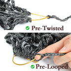 Pretwisted Gogo Curl Crochet Hair 14 Inch 8 Packs Short Curly Crochet Hair for Women Pre looped Ocean Wave Crochet Hair Water Wave Crochet Hair Deep Wave Crochet Braiding Hair(14 inch 8 packs 1B/Grey)
