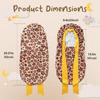 Lolalet Kids Bonnets for Girls, Long Silk Bonnet for Sleeping Kids Satin Bonnet Cap with Tie Band for Dreadlocks Braid Afro Curly Hair -2 PCS, Star & Gold