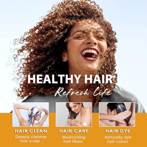 Instant Wine Red Hair Dye Shampoo for Gray Hair 3 in 1, Natural Red Hair Color Shampoo for Women Men Colors in 10-15 mins, 100% Coverage for Salon Home Use Hair Dye 16.9 Fl Oz