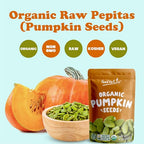 Food to Live Organic Raw Pepitas, 4 Pounds — Non-GMO, Pumpkin Seed Kernels, Unsalted, No Oil, No Shell, Vegan, Kosher, Bulk. Keto Snack.