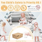 GOGOSO Ball Pit Balls for Toddler, Baby Plastic Playballs Kids Soft Pastel Pelotas Non-Toxic BPA-Free 2green+White+Gold,100 Balls