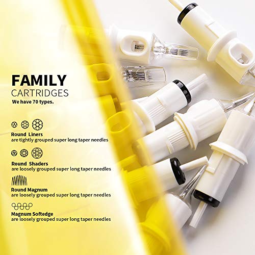 Hawink Tattoo Cartridge Needles #12 Standard 1 Round Liner X-Taper 20PCS with Membrane Professional Disposable EN05S-20-1201RL