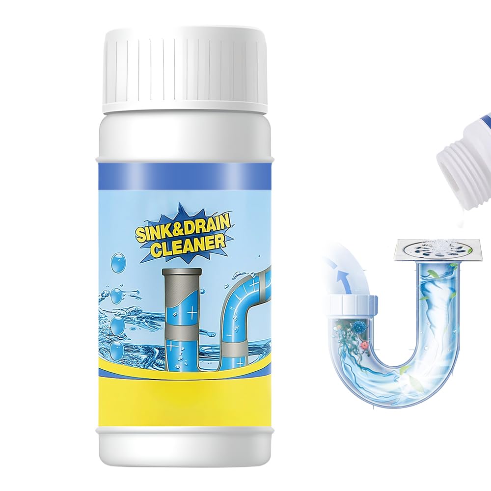 2026 New Multi-functional Sink & Drain Cleaner Powder, Quick Foaming Heavy Duty Clog Remover for Kitchen, Bathroom, Shower & Sewer Drains (1PC)
