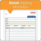 Adams Packing Slip Book, 3-Part, Carbonless, 5-9/16 x 7-5/16 Inches, 50 Sets per Pad (T5082),White/Canary/Pink