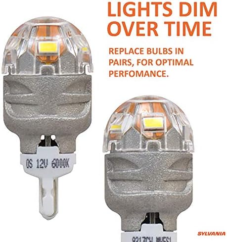 SYLVANIA - 921 T-16 W16W ZEVO LED White Bulb - Bright LED Bulb, Ideal for Interior Lighting - Map, Dome, Trunk, Cargo and License Plate (Contains 2 Bulbs)