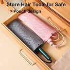2 Heat Resistant Silicone Mat with Hanging Hole, Straightener Heat Resistant Travel Mat & Pouch for Curling Iron, Flat Iron and Other Hot Hair Styling Tools, 11 x 5 in, Gray