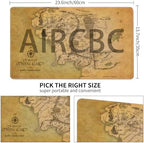 MTG Playmat Non-Slip Rubber Backing Printing Commander Board Game Desk Mat Duel Mat TCG PTCG Playmat 24x14 inches and Free Storage Bags (Middle Earth)