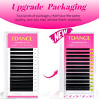 TDANCE Cashmere Easy Fan Lash Extensions 0.07mm C Curl Self Fanning Volume Lash Extensions 10mm Single Length Matte Black Lash Extensions(0.07-C,10mm)