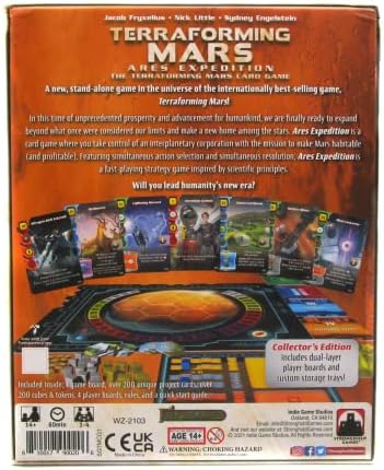 Stronghold Games Terraforming Mars Ares Expedition Card Game Collectors Edition ,1 to 4 players, Orange