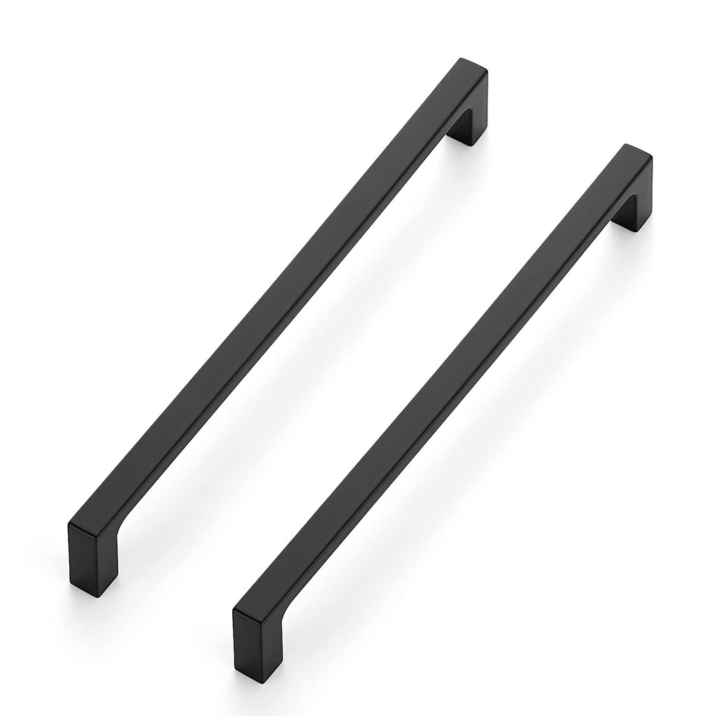 Ravinte 30 Pack 7-1/2 inch Hole Centers Matte Black Cabinet Pulls Kitchen Cabinet Handles Solid Drawer Pulls Kitchen Cabinet Hardware Kitchen Zinc Alloy Drawer Handle Square Bar Cabinet Drawer Handles