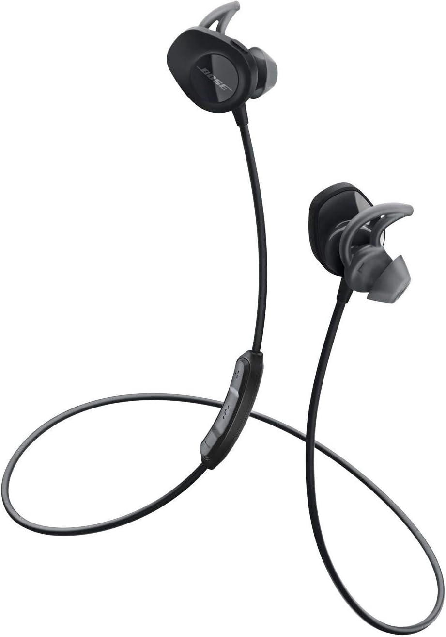Bose SoundSport, Wireless Earbuds, (Sweatproof Bluetooth Headphones for Running and Sports), Black (Renewed)