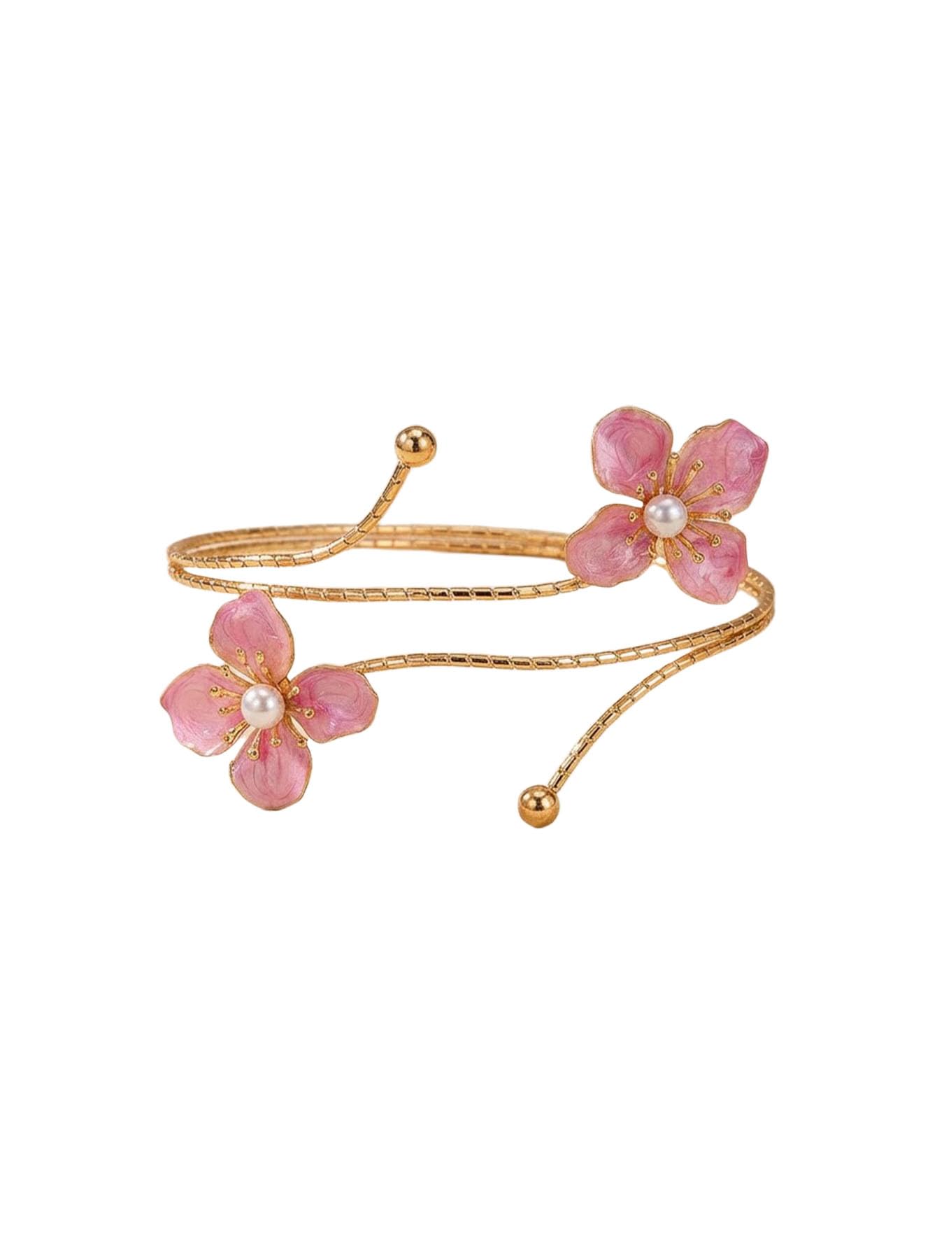 MakeMeChic Women's Gold Arm Cuff Jewelry Bracelet
