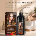 Instant Wine Red Hair Dye Shampoo for Gray Hair 3 in 1, Natural Red Hair Color Shampoo for Women Men Colors in 10-15 mins, 100% Coverage for Salon Home Use Hair Dye 16.9 Fl Oz