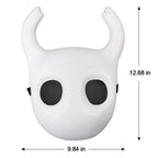 Lanmachoice White Knight Mask with Round Horns – Cosplay Costume Thickened PVC Mask for Halloween & Game-Inspired Looks