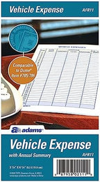 Adams Vehicle Expense Journal, , 3.25 x 6.25 Inches, White (AFR11)