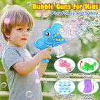 4 Pack Bubble Machine Guns - Toys for Boys Girls Ages 3-5 4-8 with 4 Bottle Solutions Kids Birthday Gift Bubble Blower for Kids Easter Toys Christmas Stocking Stuffers Valentines Outdoor Party Favors