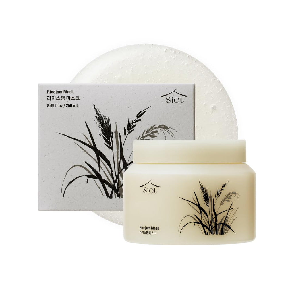 SIOT Rice Jam Mask 8.45 Ounce – Korean Icheon Rice Face & Body Mask for Deep Cleansing, Hydrating, & Radiant Skin – Natural Moisturizing & Purifying Skincare, Smooth & Soft Skin Treatment