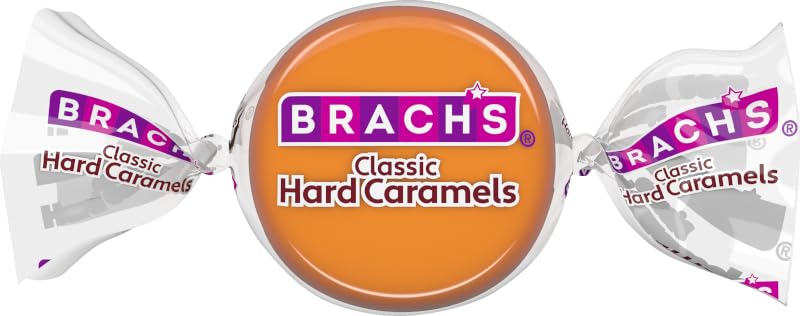 Brach's Nips Caramel Flavored Hard Candy, Individually Wrapped Candies, 3.25 Ounce Bags (Pack of 24)