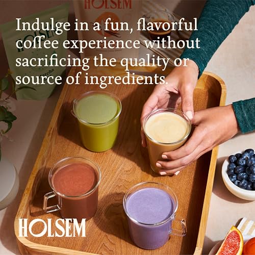 Chocolate Peanut Butter Instant Oat Milk Latte by Holsem Coffee, Organic Ingredients, Premium Coffee, Non-GMO, Vegan, Gluten Free, 5 Servings