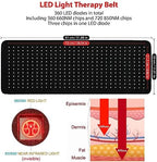 LOVTRAVEL 360pcs LED 660nm Red Light and 850nm Near Infrared Light Therapy Devices Mat Large Wearable Pads Wrap for Body Pain Relief