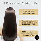 ZIMASILK 100% 22 Momme Mulberry Silk Bonnet for Sleeping, Double-Layer Silk, Natural Silk Hair Wrap for Hair Care with Elastic & Tie Band Stay On Head (1Pc, Black)