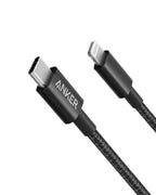 Anker New Nylon USB C to Lightning Cable, MFi-Certified Cord (6 ft, Black)