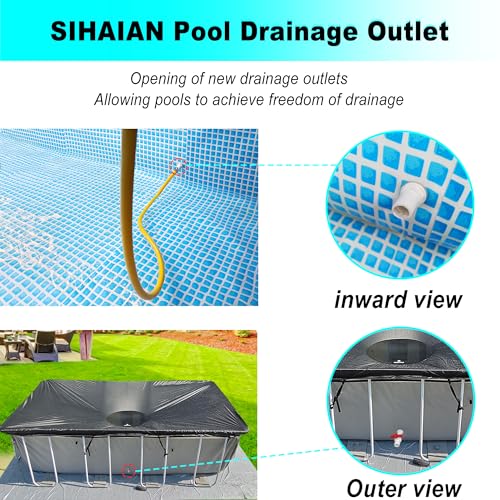 SIHAIAN Fixed Component Kit for SIHAIAN Pool Cover(Hard Surfaces), Combination of Both Can be Used to In-ground Pool, Canopy, Round Pool, Backyard Shade, Hot Tub