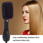 Sonew 2 in 1 Hair Dryer Brush & Straightener Brush, One-Step Hair Dryer and Styler, Negative Ion Blow Dryer Brush, Hot Air Brush Detangles, Dries, Smooths, Reduce Frizz & Static
