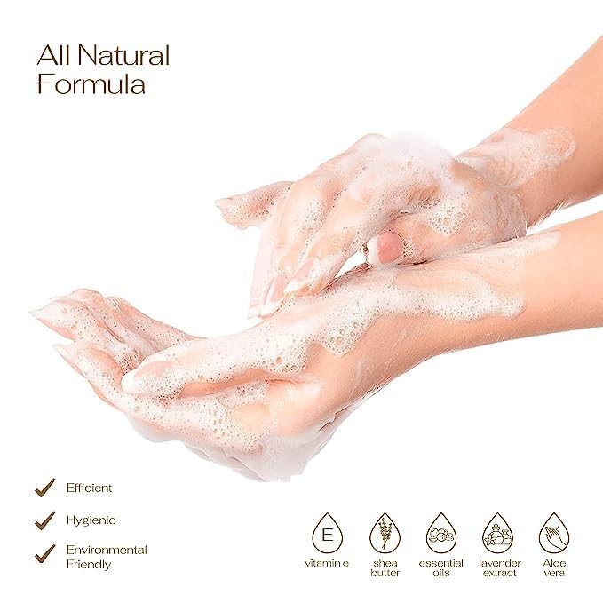 Foaming Hand Soap Pack of 10 - Moisturizing Hand Soap with Aloe Vera and Essential Oils - Alcohol-Free-Hand Wash in Citrus Blend, Lemon, Orange, Lime, Grapefruit Bath Soap Set
