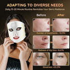 Red Light Therapy for Face, 7+1 Color Infrared Light 850nm Portable Wireless Led Face Mask Light Therapy with Timing Function and Rechargeable for Facial Led Mask Skincare at Home and Travel