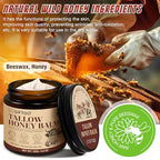 Beef Tallow for Skin,Beef Tallow for Face,Beef Tallow and Honey Balm,Grass Fed Whipped Tallow Honey Balm,Natural Moisturizer Hydrates,Deeply Nourishes the Skin, Enhances Natural Radiance