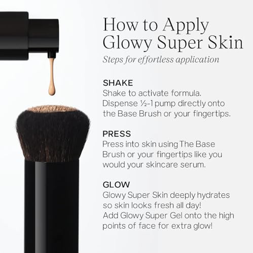 Saie Glowy Super Skin Tint Liquid Foundation - Hydrating Serum Foundation with Lightweight, Medium Coverage - Formulated with Hyaluronic Acid to Hydrate, Brighten and Plump - Shade 20 (1.01 oz)