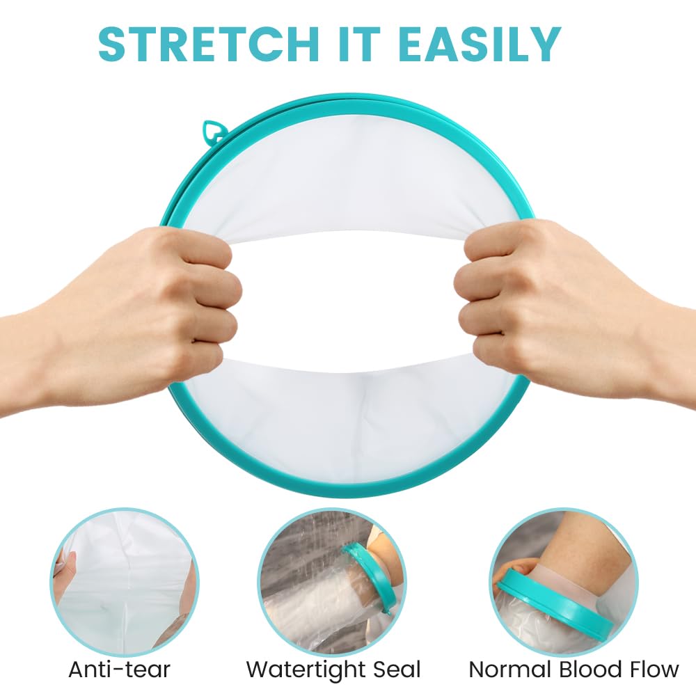 CIVJET Cast Covers for Shower Arm, Waterproof Cast Cover, Cast Cover for Swimming, Cast Protector for Shower Adult, Elbow, Hand, Elbow, Upper Arm (Diameter - 7.9") Extra Long