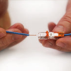 221-2401 | WAGO Lever-Nuts® Inline Splicing Connector | for Solid and Stranded Conductors | 2-Conductor with Operating levers | 20-12 A.W.G. | Transparent housing | White Cover | [Box of 60 Pieces]