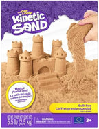 Kinetic Sand, 5.5lbs (2.5kg) Natural Brown Play Sand, Bulk Box for Arts and Crafts, Sandbox (Packaging May Vary), Moldable Sensory Toys, Ages 3 and up