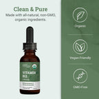 USDA Organic Vitamin B12 2000mcg Sublingual Liquid Supplement (2-Pack) - Vegan Methylcobalamin Drops for Natural Energy, Maintain Metabolism, and Immune System Support - 1 Fl Oz