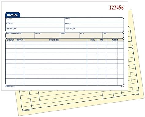 Adams Invoice Book, 2-Part, Carbonless, 5-9/16 x 8-7/16 Inches, 50 Sets per Book, Sold as 6 Pack (DC5840)