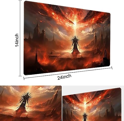 MTG Playmat - Non-Slip Backing Printing, Ideal for Card Game Enthusiasts TCG Playmat (Disaster befalls1-No Deck)