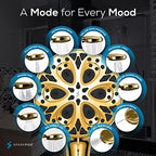 SparkPod 10-Mode Handheld Shower Head with Hose - 5" High Pressure Shower Head Set with Touch-to-Clean Nozzles, Built-In Power Jet, Stainless Steel 6ft Hose & Bracket (Egyptian Gold)