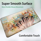 for MTG Game Playmat, for Magic TCG Rubber Play mat,Tabletop Card Playmats with Smooth Surface,Trading Card Inked Game Mat with White Zones,Battle Game,Art Tree