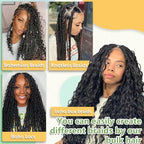 Deep Wave Bulk Braiding Hair for Boho Braids 18 Inch 2 Bundles 200g Honey Blonde Curly Boho Hair for Braiding No Weft Wet and Wavy Hair Extensions (#27)