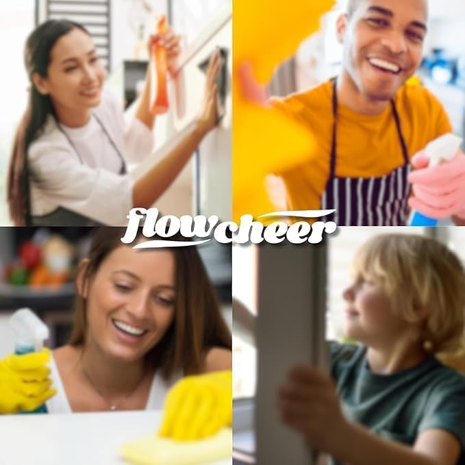 flowcheer Multi-Purpose Cleaner Starter Kit-Lavender and Lemon Scent all purpose cleaner concentrate,cleaning tablets (6 Refill tablets) with Reusable Spray Bottle Multi-Surface Cleaner, 6x17fl oz