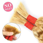 Deep Wave Bulk Human Hair for Braiding No Weft 100 g (1 Pack-2 Bundles) 100% Unprocessed Brazilian Virgin Human Hair Bulk Human Braiding Hair For BOHO Braids Curly Deep Bulk 22 inch Honey Blonde #27
